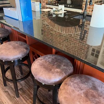 Leather barstools
