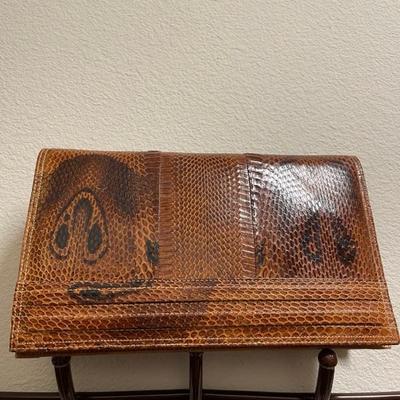 Vintage snakeskin clutch