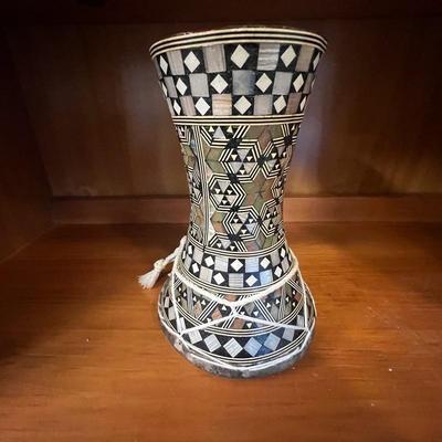 Sale Photo Thumbnail #26: Mother of pearl inlaid vase