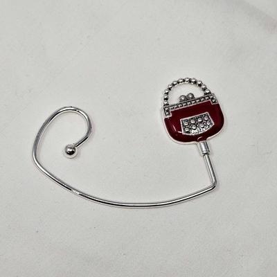 Silver Red Purse Holder
