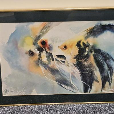 Lian Quan Zhen Tropical Fish Watercolor Print #2
