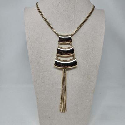 Chico's Gold Tone Multi-Strand Statement Necklace
