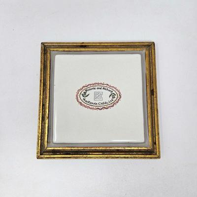 Vintage 1990s Mackenzie-Childs Victoria and Richard Framed Trivet
