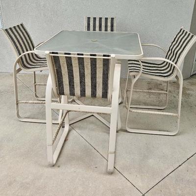 Tropitone High Top Patio Table and 4 Chairs
