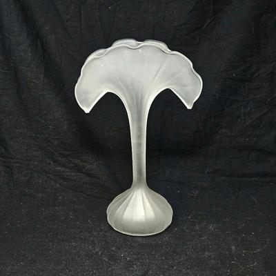 Stelvia Italian Frosted Glass Jack in the Pulpit Vase
