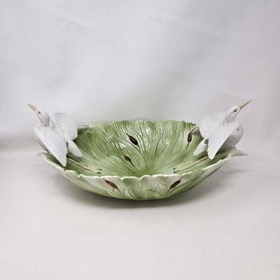 Fitz and Floyd Heron Centerpiece Bowl
