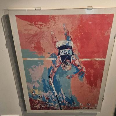 1979 LeRoy Neiman "Olympic Pole Vaulter" Lithograph
