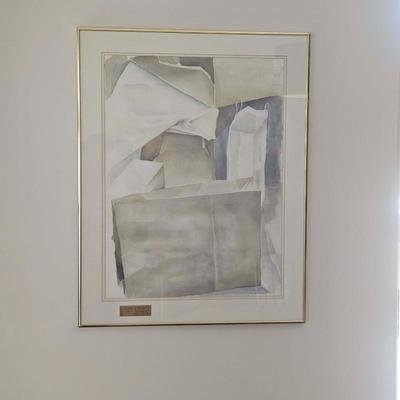 Topeka Artist Joan Briman 1987 Watercolor Painting "Sacks & Boxes"
