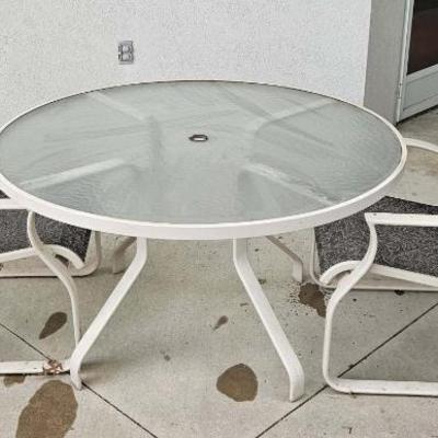 Tropitone Round Patio Table and 2 Chairs
