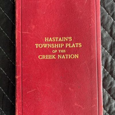 Hastain’s Township Plats Of The Creek Nation – Red Leatherbound Map Book