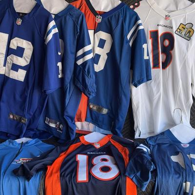 XL Men’s Broncos And Colts NFL Jerseys Collection, 2 Manning Jerseys 