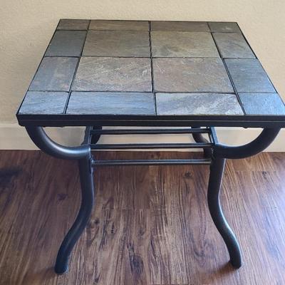 Stone Top Side Table
