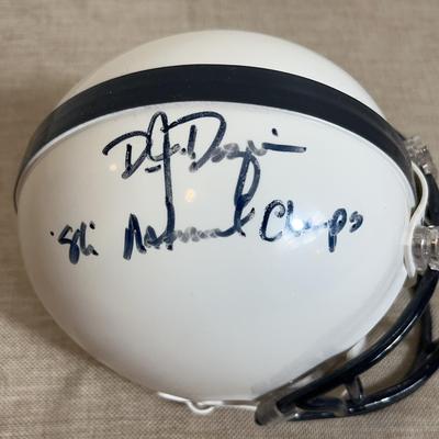 Mini Penn State Nittany Lions Helmet Signed By D. J. Dozier