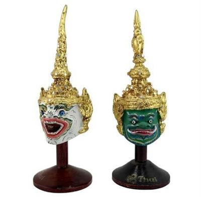 Lot 007  
Thai Khon Masks, Two(2)