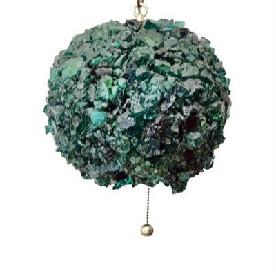 Lot 181   
MCM Chunky Lucite Green Swag Pendant Ball Lamp