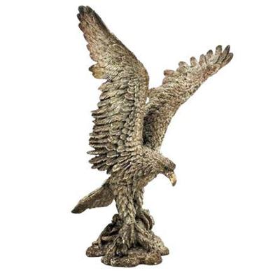 Lot 035  
Silver Plated Bald Eagle Statue with Gold Plated Beak