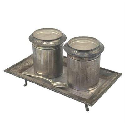 Lot 037   
Sterling Silver Condiment Tray Set