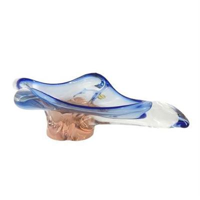 Lot 022   
Bohemia Glass Art Glass Pulled Abstract Center Piece Bowl