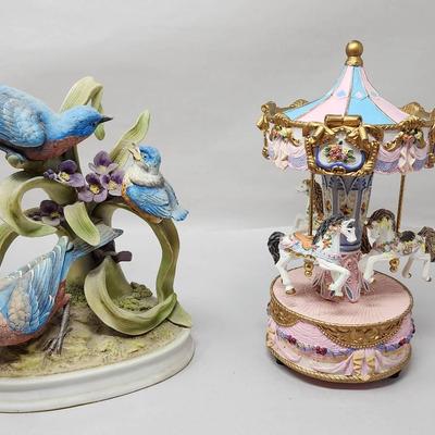 Andrea Sadek "Family Of Blue Birds" & Price Musical Carousel