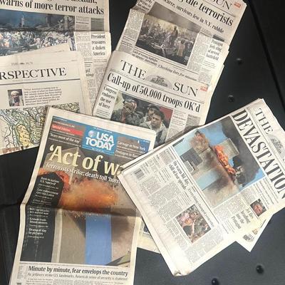 Never Forget, Newspapers From 9/11/2001