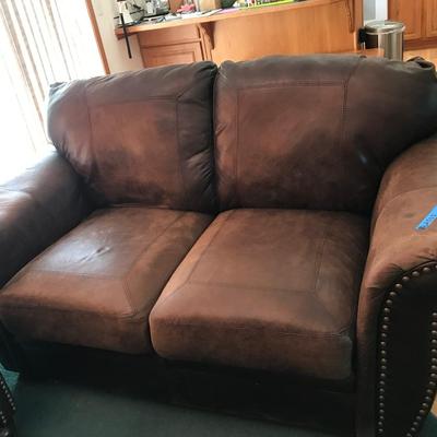 Genuine Leather Love Seat 