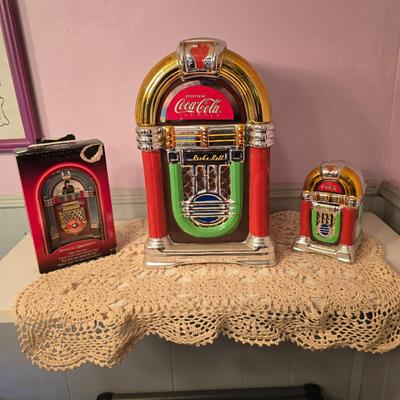 Sale Photo Thumbnail #165: Cookie jar & Salt & pepper coca cola