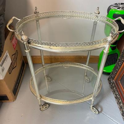 Italian Silver plated Bar Cart