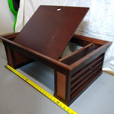 Wooden bed tray table