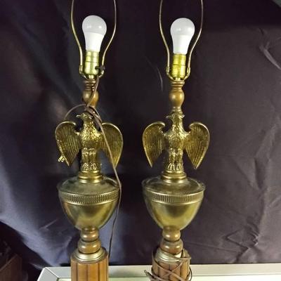 Pair Of Early American Style Table Lamps 