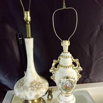 Two Ornate Vintage Lamps