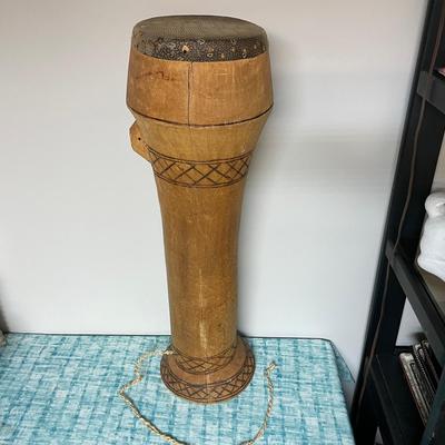 Primitive Tribal Handcrafted Wooden Drum