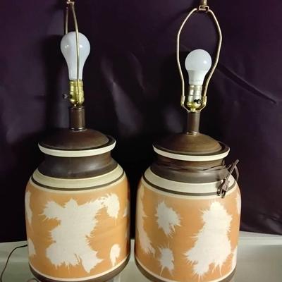 Pair Of 1970s Ceramic Lamps 