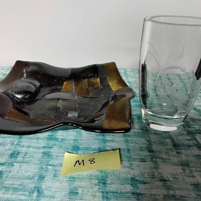 Two Pieces Of Art Glass