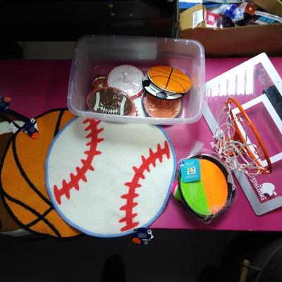 Lot of brand new sports themed items for a kids bedroom