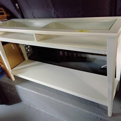 Contemporary White Console Table 