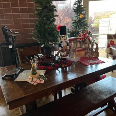 Plank Dining Table 4chairs & bench
