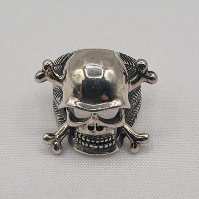 925 Sterling Skull Biker Ring