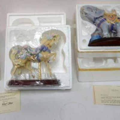 Sale Photo Thumbnail #174: 1174	LENOX CHINA *THE CAROUSEL COLLECTION* ELEPHANT & CIRCUS HORSE, EACH APPROXIMATELY 8 IN HIGH
