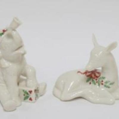 Sale Photo Thumbnail #15: 1015	LENOX CHINA JEWELS COLLECTION CA 1990S, GROUP OF 6  FIGURES ,  INCLUDING BEARS, ELEPHANT AND DEER APPROXIMATELY 6 IN H
