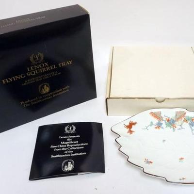 Sale Photo Thumbnail #162: 1162	LENOX CHINA MEISSEN *FLYING SQUIRREL TRAY* SMITHSONIAN REPRODUCTION, APPROXIMATELY 13 IN X 9 IN X 1 3/4 IN HIGH
