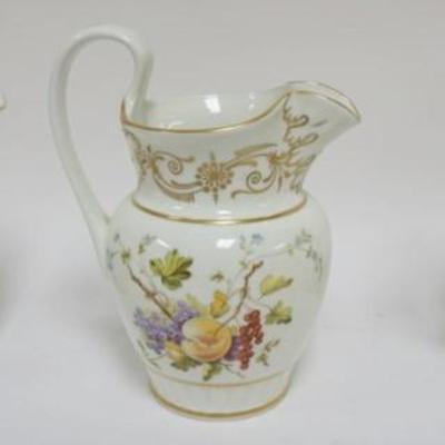 Sale Photo Thumbnail #62: 1062	LENOX CHINA SMITHSONIAN TUCKER PITCHERS, GROUP OF 3, EACH APPROXIMATELY 9 1/2 IN H
