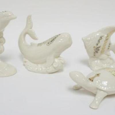 Sale Photo Thumbnail #7: 1007	LENOX CHINA JEWELS COLLECTION CA 1990S, GROUP OF 6 FIGURES INCLUDING DOLPHINS, SEAL, FISH AND TURTLES, TALLEST APPROXIMATELY 6 IN H
