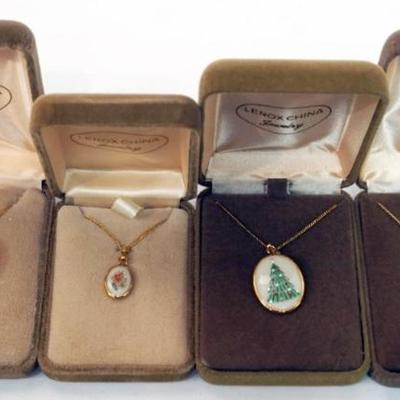 Sale Photo Thumbnail #127: 1127	LENOX CHINA JEWELRY INCLUDING 4 NECKLACES,  14K GOLD FILLED
