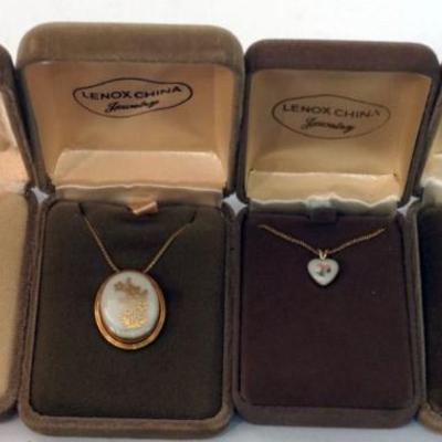 Sale Photo Thumbnail #123: 1123	LENOX CHINA JEWELRY INCLUDING 4 NECKLACES,  14K GOLD FILLED
