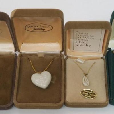 Sale Photo Thumbnail #131: 1131	LENOX CHINA JEWELRY INCLUDING 3 NECKLACES AND A PIN,  14K GOLD FILLED
