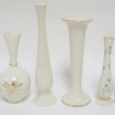 Sale Photo Thumbnail #32: 1032	LENOX CHINA 9 ASSORTED BUD VASES INCLUDING SERENADE AND ROSE MANOR, TALLEST APPROXIMATELY 7 IN
