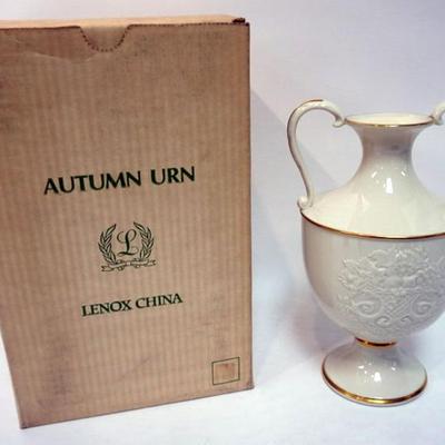 Sale Photo Thumbnail #153: 1153	LENOX CHINA *AUTUMN URN* 24K GOLD DECORATED, APPROXIMATELY 11 IN HIGH
