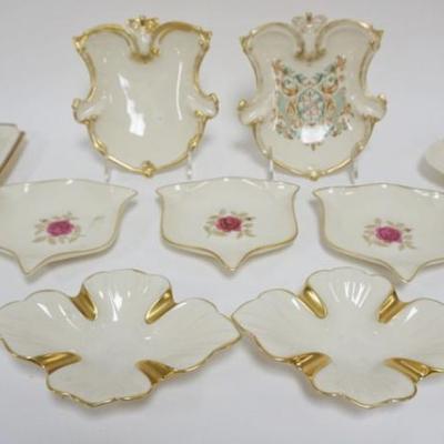 Sale Photo Thumbnail #29: 1029	 LENOX CHINA 9 ASSORTED ASH TRAY CATCH ALLS , WITH 24K GOLD TRIM, LARGEST APPROXIMATELY 8 IN X 7 IN
