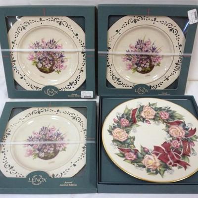 Sale Photo Thumbnail #168: 1168	4 LENOX CHINA *PEACE PLATE*
