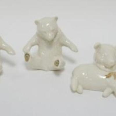 Sale Photo Thumbnail #8: 1008	LENOX CHINA JEWELS COLLECTION CA 1990S, GROUP OF 6 FIGURES INCLUDING BEARS AND PIGS, TALLEST APPROXIMATELY 5 IN H
